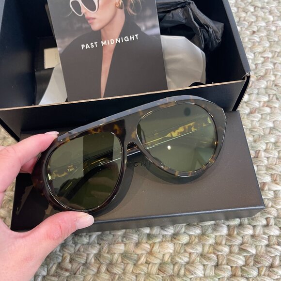 Tortoise Shell Aviator Sunglasses with Yellow Lenses - Picture 5 of 8